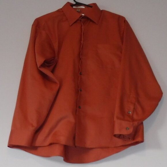 Mens Large Size 16 - 34/35 Wrinkle Free Dress Shirt - Geoffrey Beene Brand - Picture 2 of 4